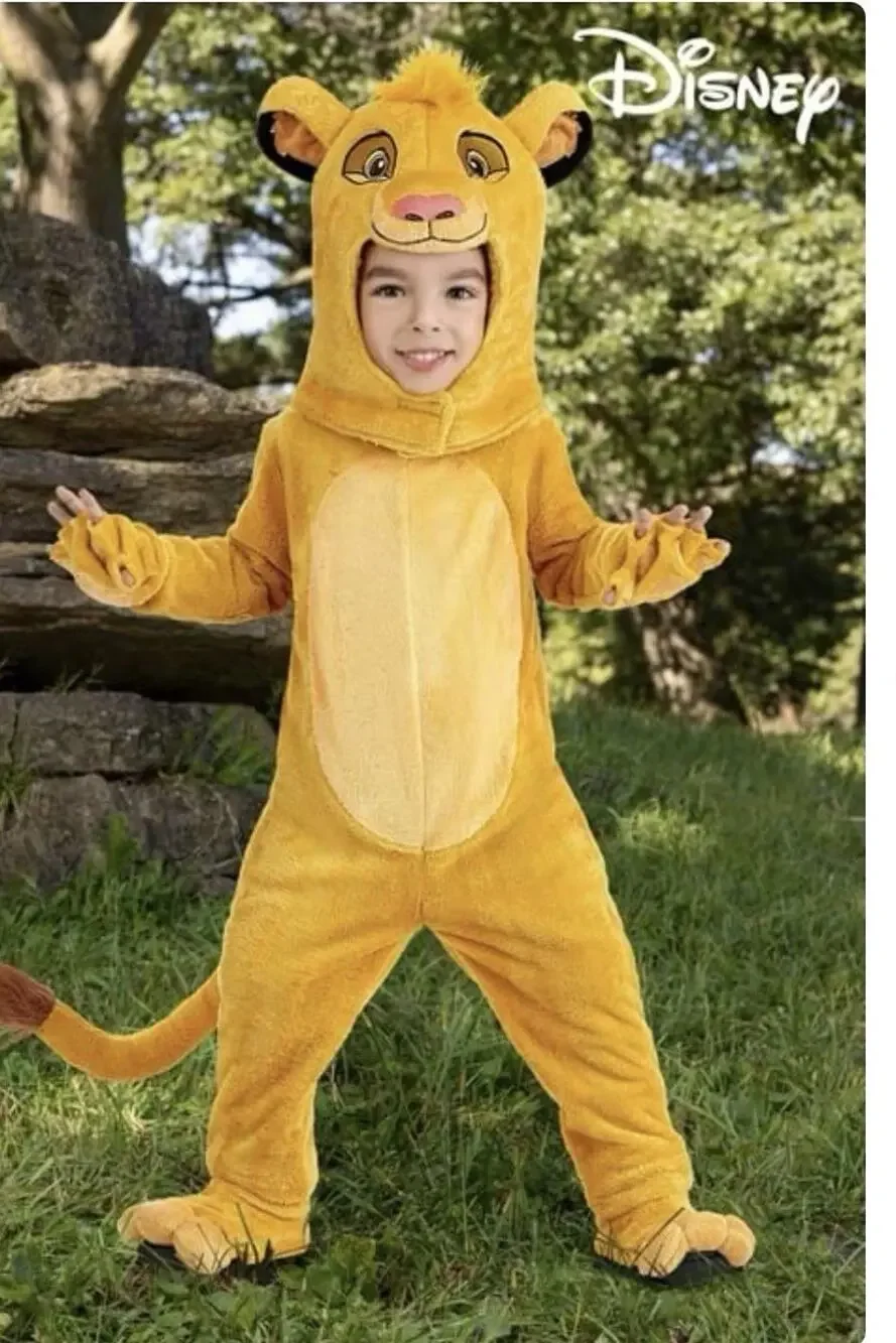 Disney Simba Lion King Plush Costume Size 3 Toddler Halloween Dress Up Outfit